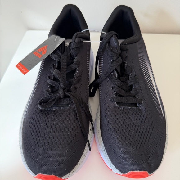 RBX Kids Black and White Sneakers with Red Accents - Picture 3 of 6